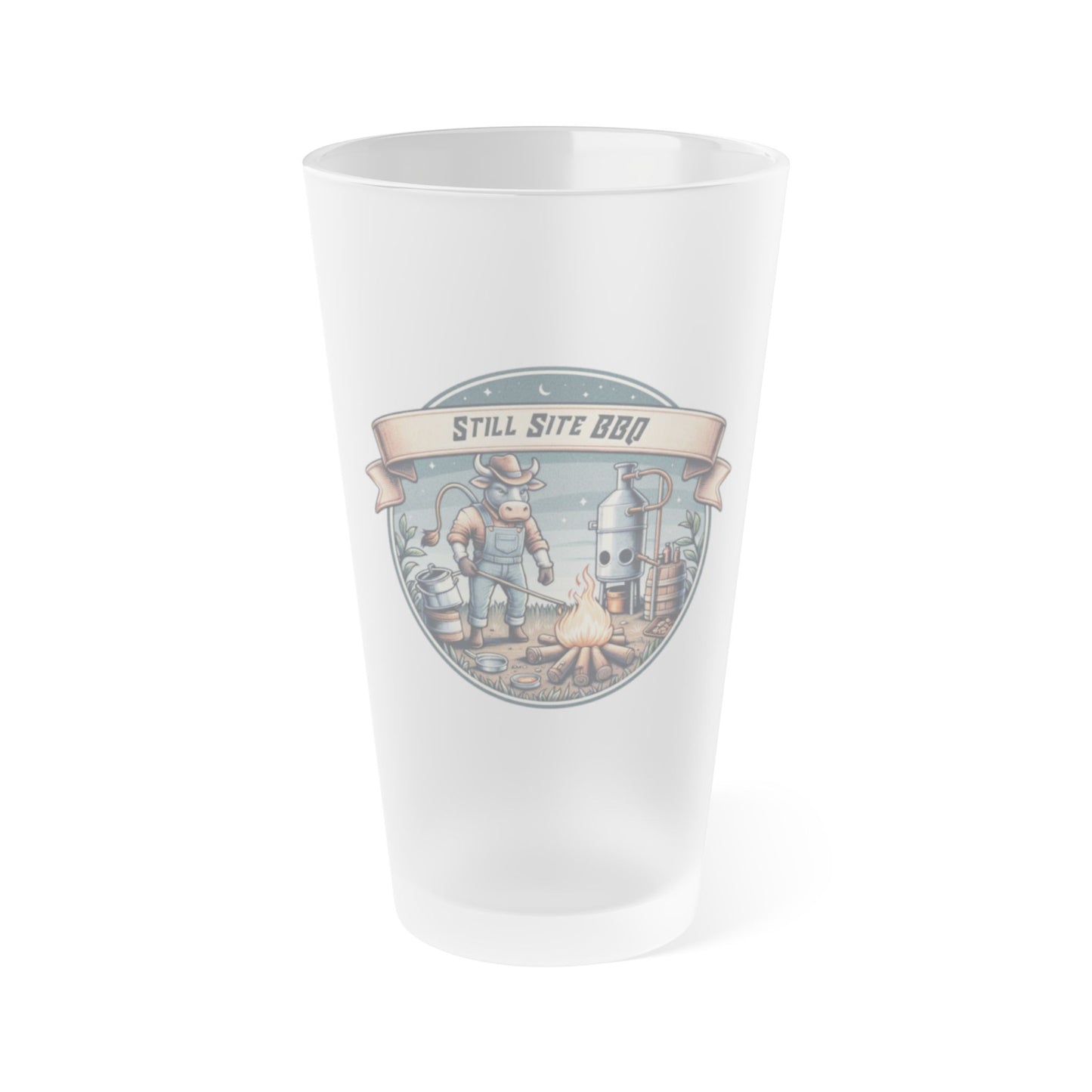 Still Site BBQ Signature Frosted Pint Glass - 16oz
