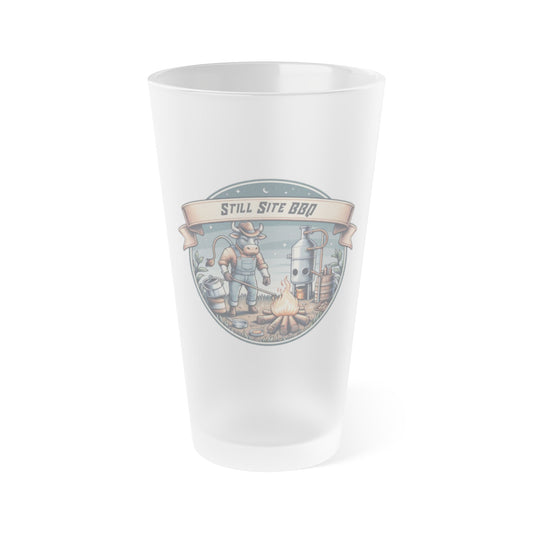 Still Site BBQ Signature Frosted Pint Glass - 16oz