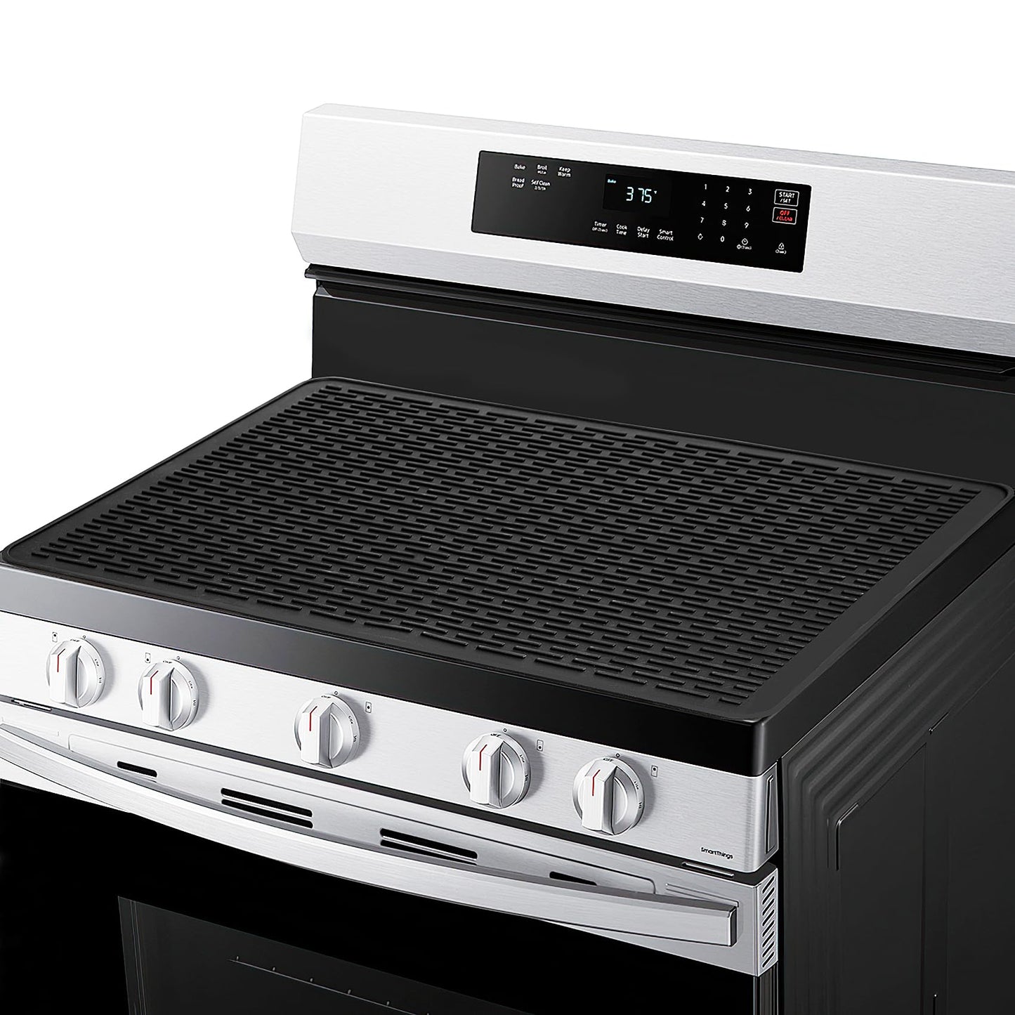 TWIZIUAO Electric Stove Cover Mat Heat Resistant Silicone Black 36x21