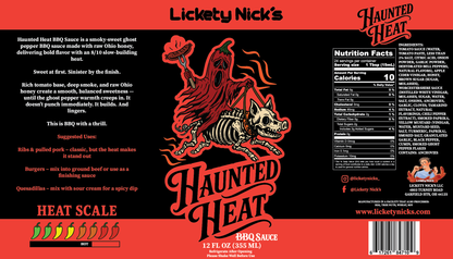 Haunted Heat BBQ Sauce, Sweet, smoky BBQ… then the heat haunts you