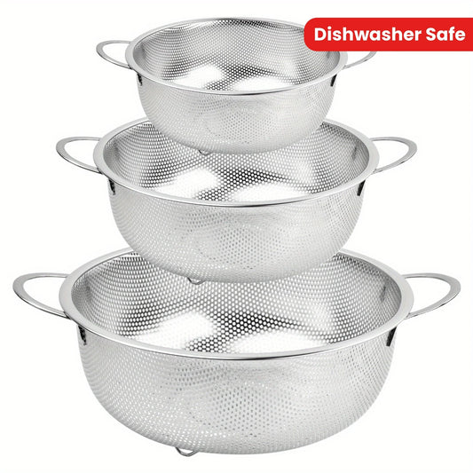 Kitchen Colander Fruit Wash Strainer Stainless Steel Strainer Basket Vegetable Washing Colander