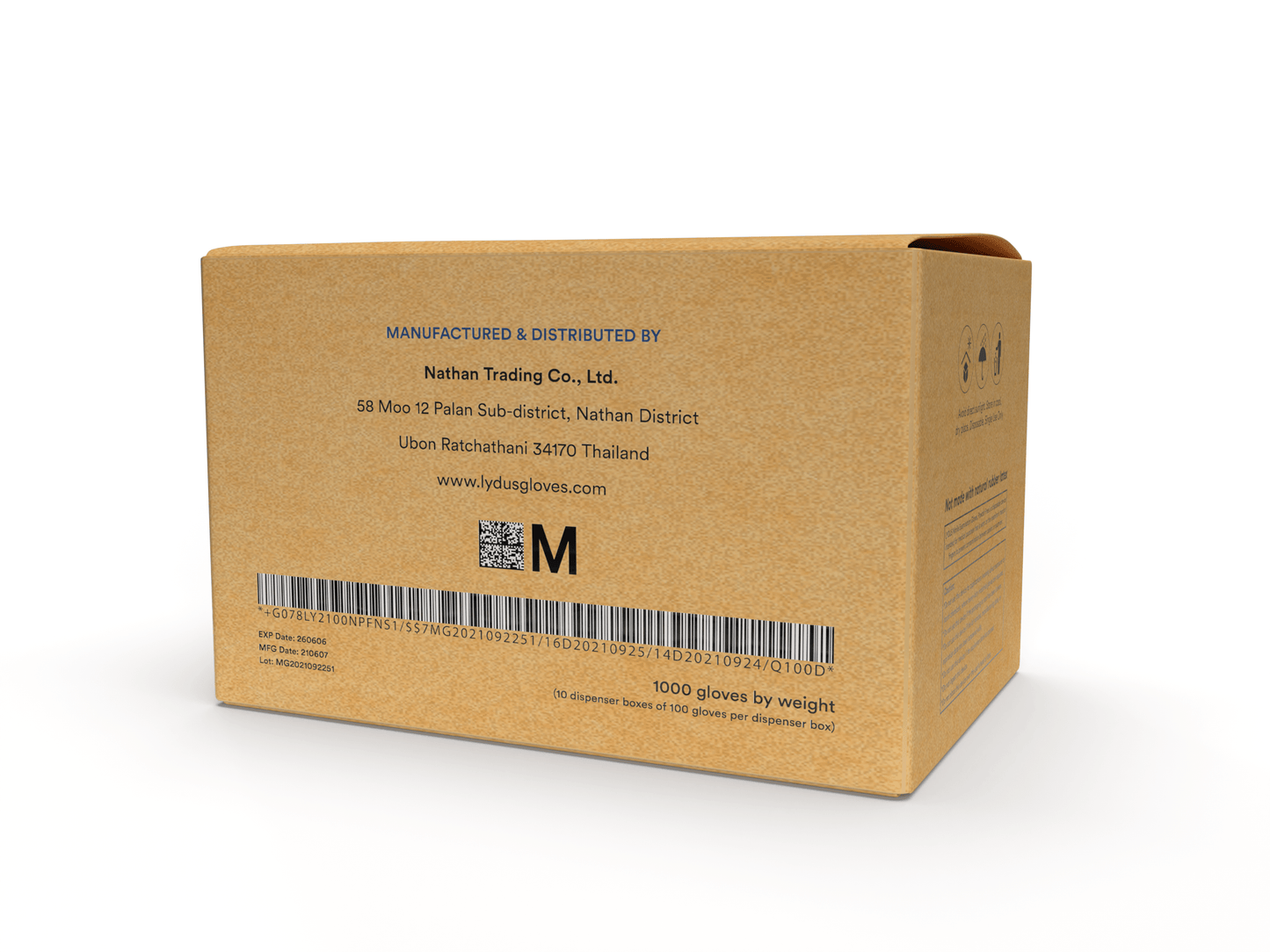 Lydus 5mil Blue Nitrile Examination Disposable Gloves (LBN5), case of 1000 (ASTM D6319, FDA 510k)