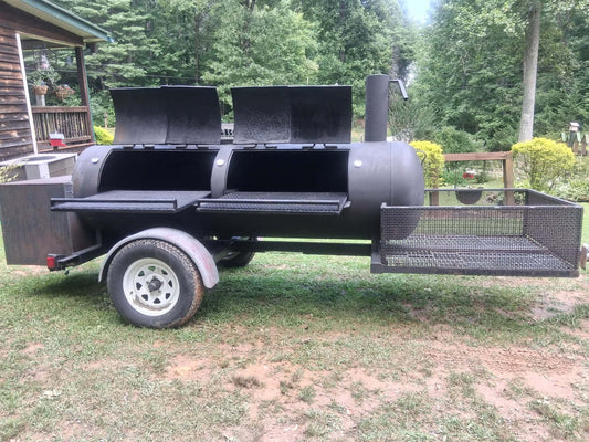 Large 2 Chamber Offset Smoker on Trailer - Weekend Rental