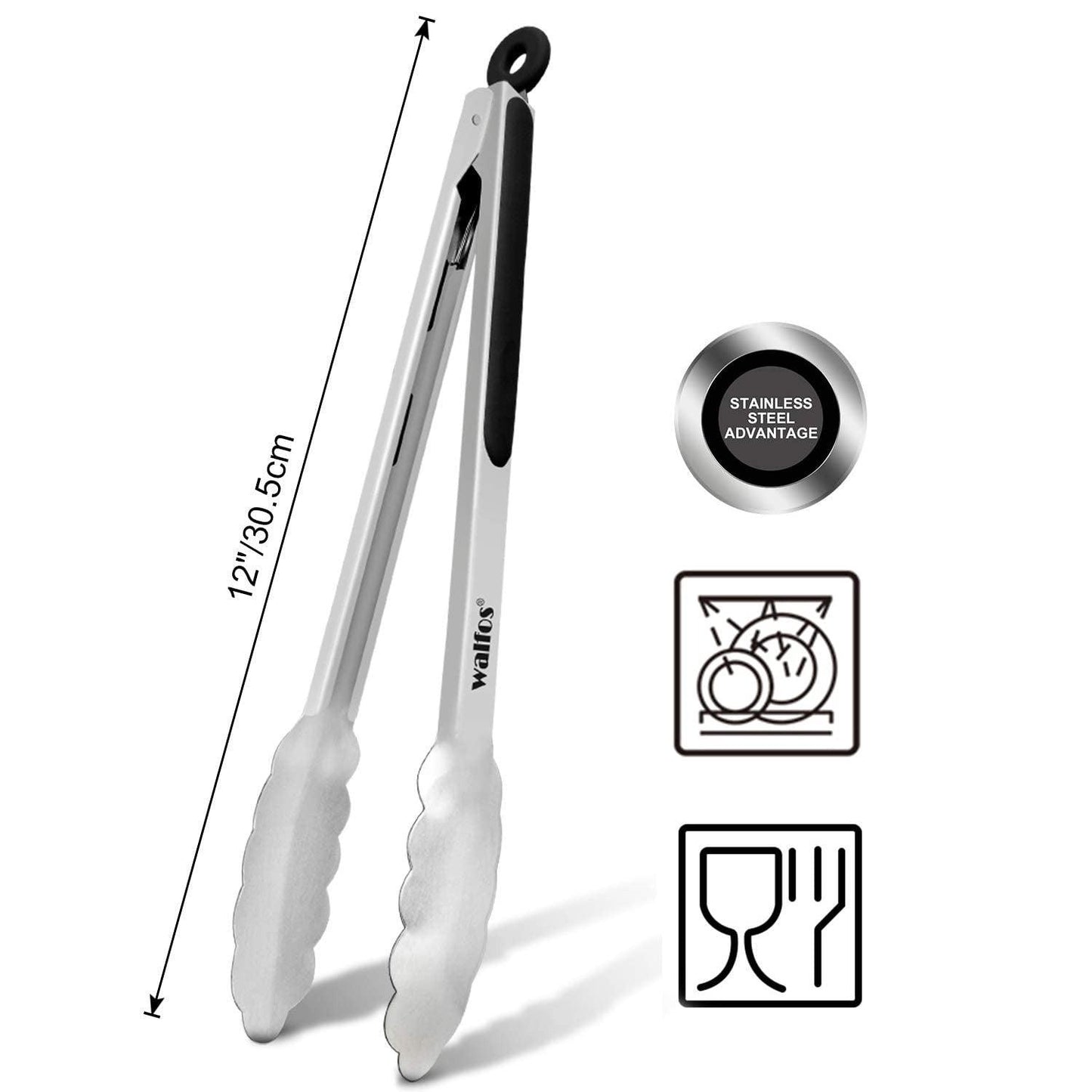 Extra Long Stainless Steel BBQ Tongs